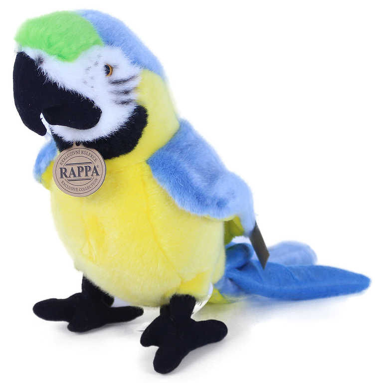 PLYŠ Pták Papoušek Ara 25cm žlutomodrý Eco-Friendly *PLYŠOVÉ HRAČKY*