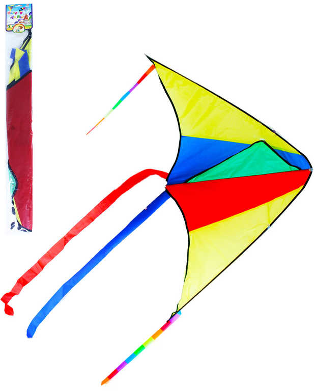 Fotografie Drak létající nylonový 110x63cm jednošňůrový barevný