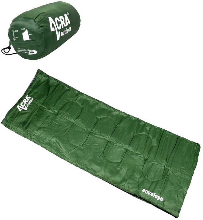 ACRA Pytel spací dekový (spacák) 190 x75cm Envelope 2 zelený 200g/m2