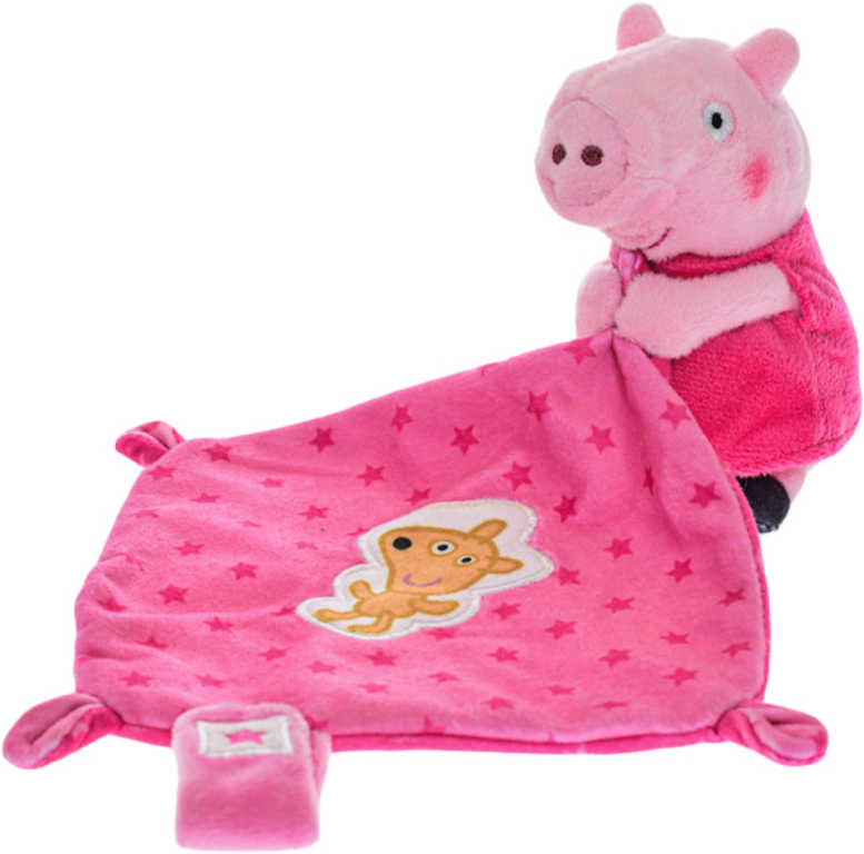 Fotografie PLYŠ Usínáček baby Peppa Pig Peppina 11cm muchláček pro miminko