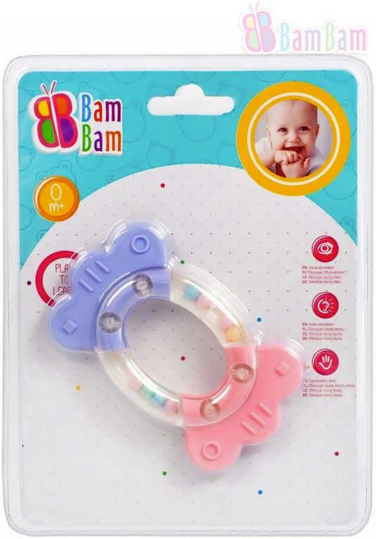 Fotografie BAM BAM Baby chrastítko BONBON kousátko pro miminko