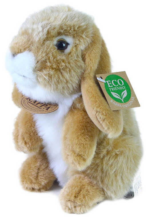 Fotografie PLYŠ Zajíc králík béžový stojící 18cm Eco-Friendly *PLYŠOVÉ HRAČKY*