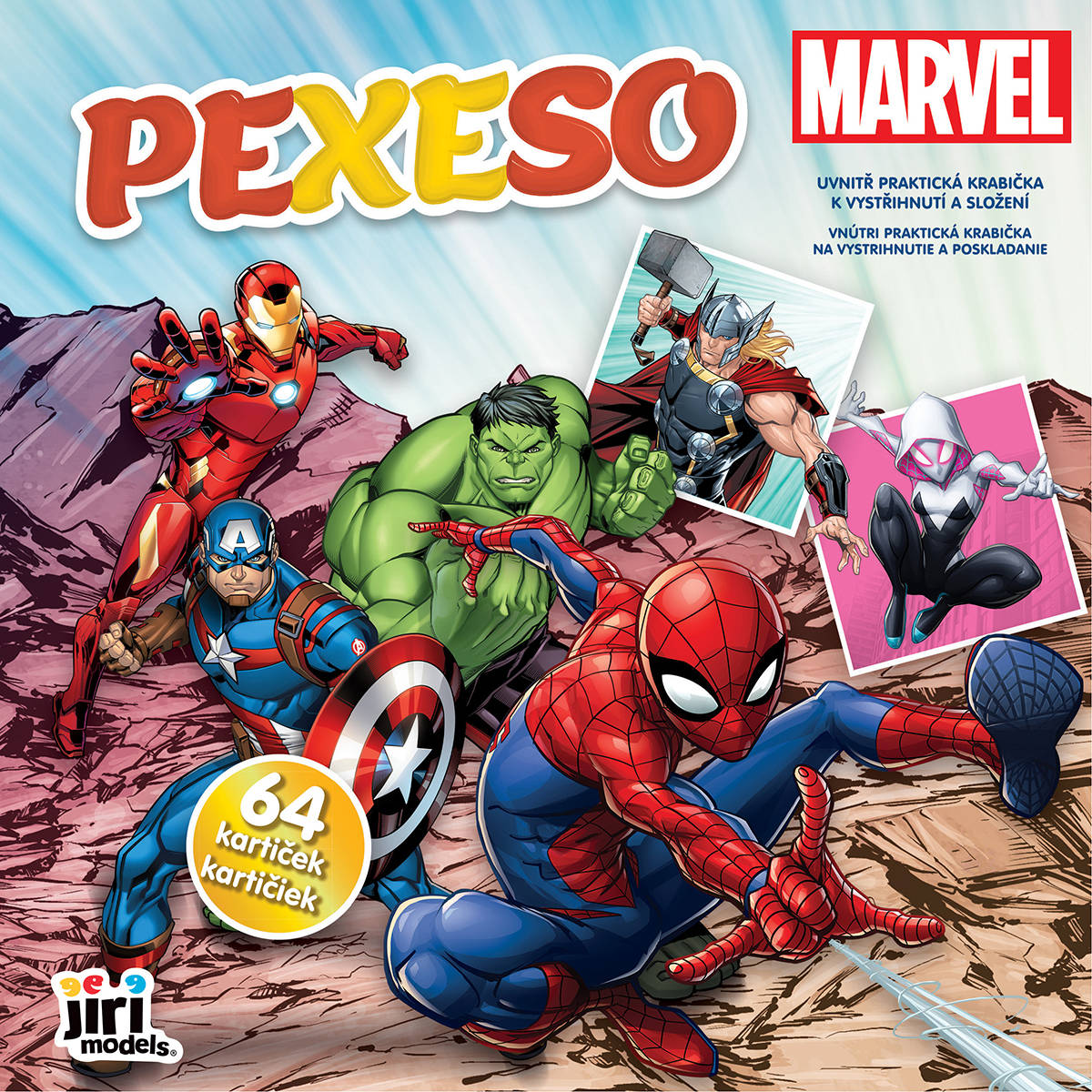 JIRI MODELS Pexeso v sešitu Marvel s krabičkou a omalovánkou