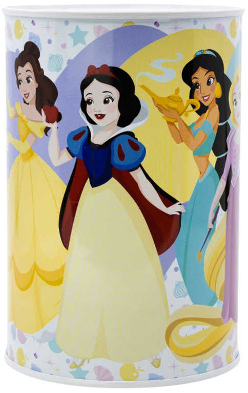 Fotografie Pokladnička válec Disney Princezny 10x15cm dětská kasička kovová