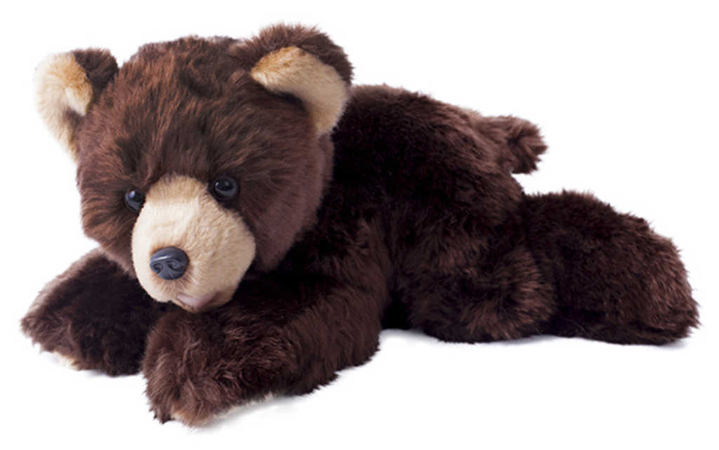 Fotografie PLYŠ Medvěd hnědý ležící 32cm Eco-Friendly *PLYŠOVÉ HRAČKY*
