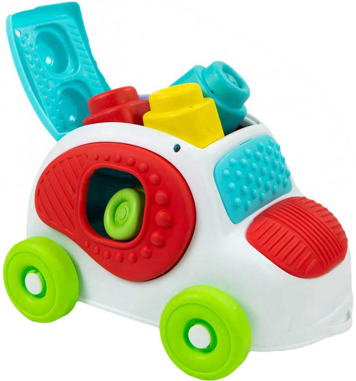 CLEMENTONI CLEMMY Baby set autíčko senzorické + 8 soft kostek pro miminko