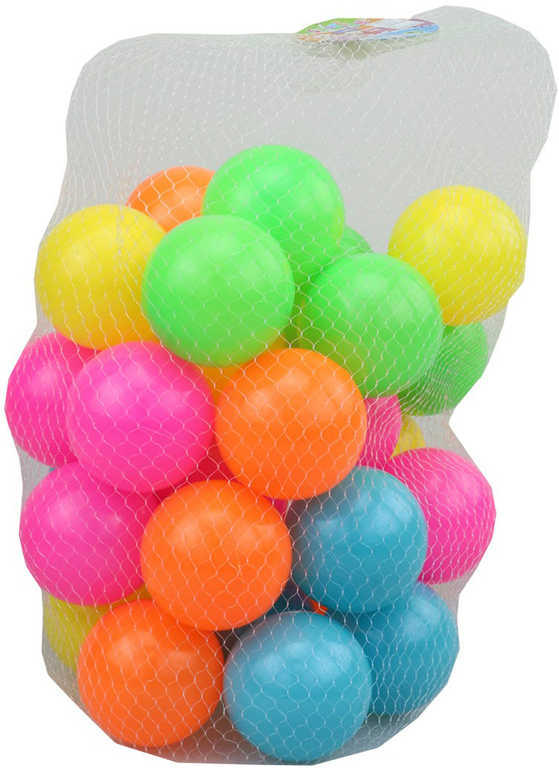 Fotografie Míčky soft barevné do hracího koutu (bazénku) 7cm set v síťce