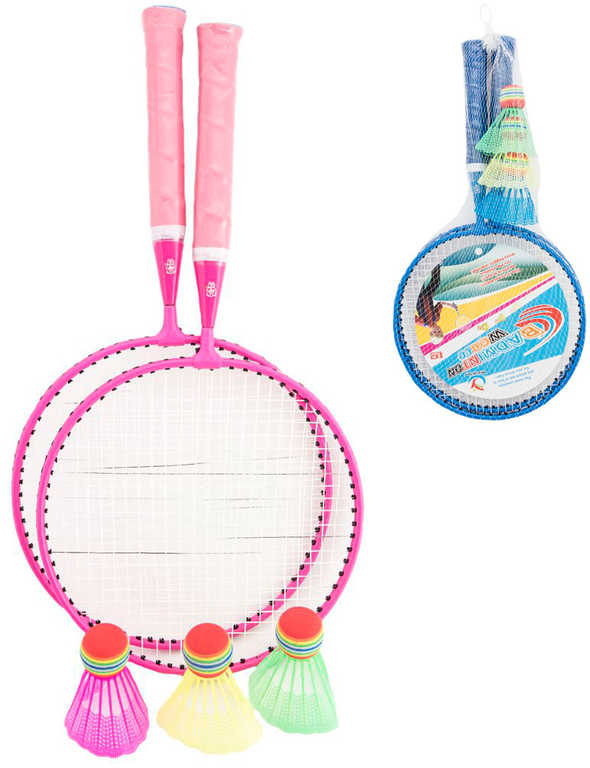 Fotografie Badminton sada dětská kov/plast 2 pálky + 3 košíčky