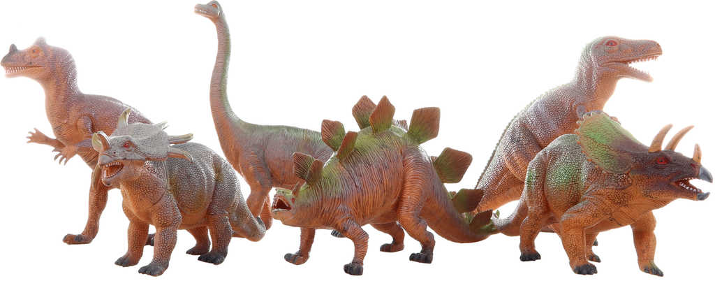 Fotografie Zvířata dinosauři 33-41cm plastové figurky zvířátka 6 druhů