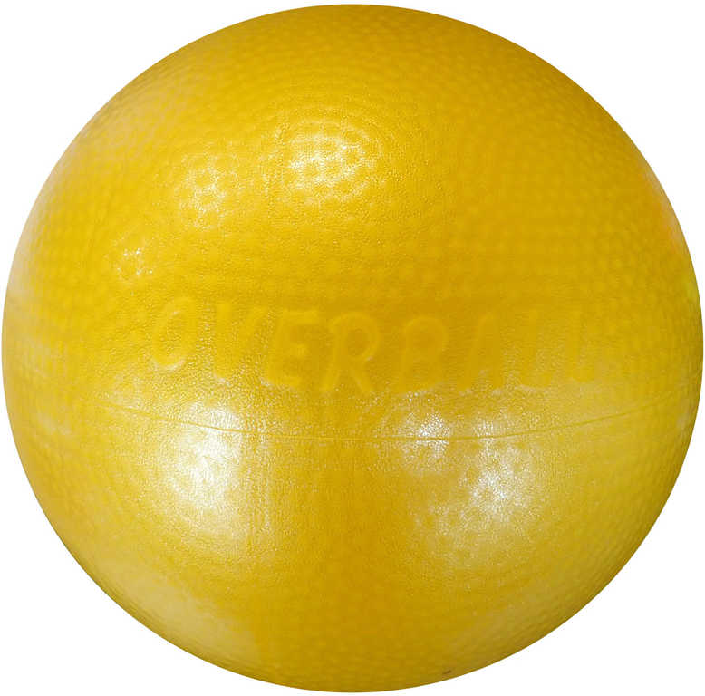 Fotografie ACRA Míč overball 230mm žlutý fitness gymball rehabilitační do 150kg