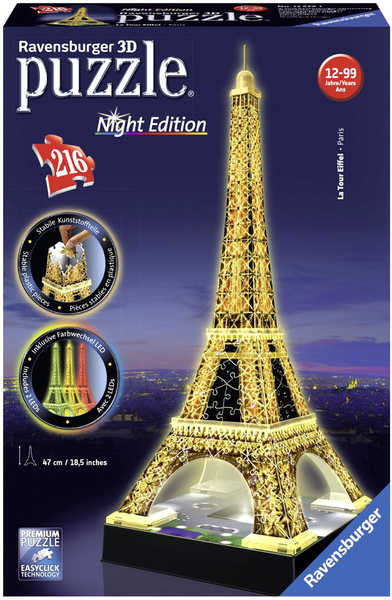 Fotografie RAVENSBURGER - Eiffelova Věž (Noční Edice) 3D 216D Ravensburger