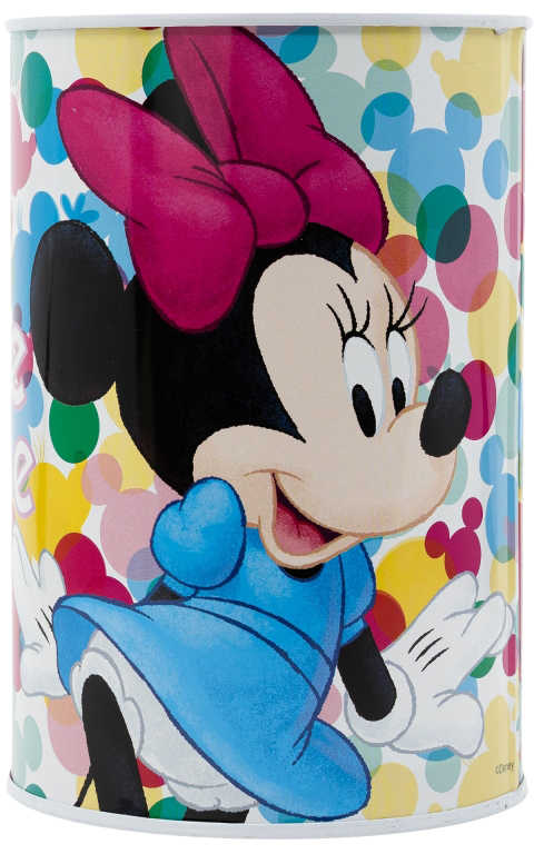 Fotografie Pokladnička válec Disney Minnie Mouse 10x15cm dětská kasička kovová