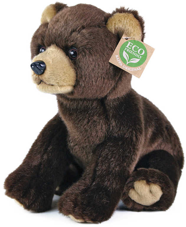 Fotografie PLYŠ Medvěd hnědý 25cm sedící Eco-Friendly *PLYŠOVÉ HRAČKY* A46:181970