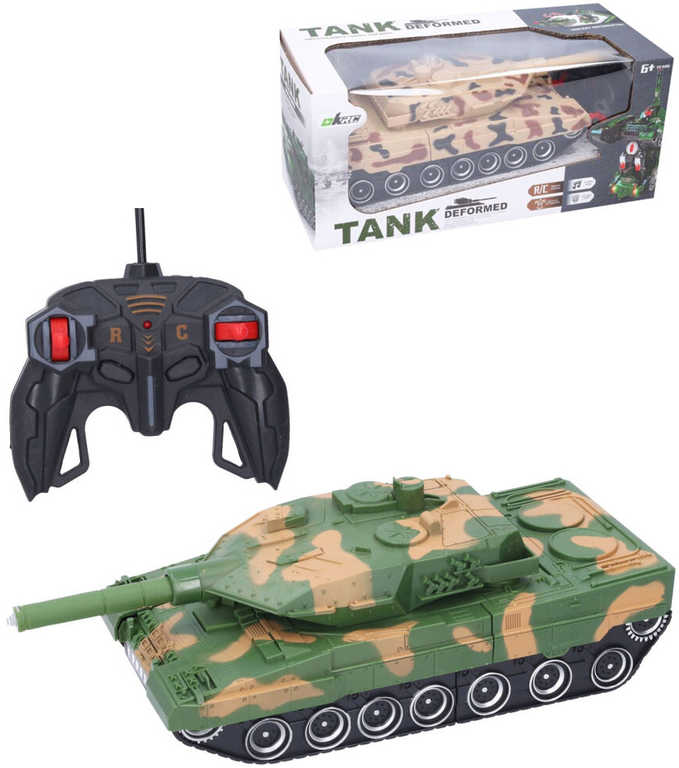 RC Autorobot tank na vysílačku 40MHz na baterie Světlo Zvuk 2 barvy