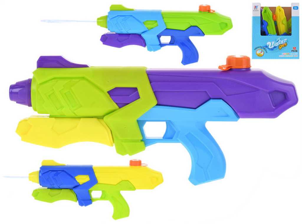 Fotografie Pistole dětská vodní 42cm se zásobníkem na vodu 3 barvy plast