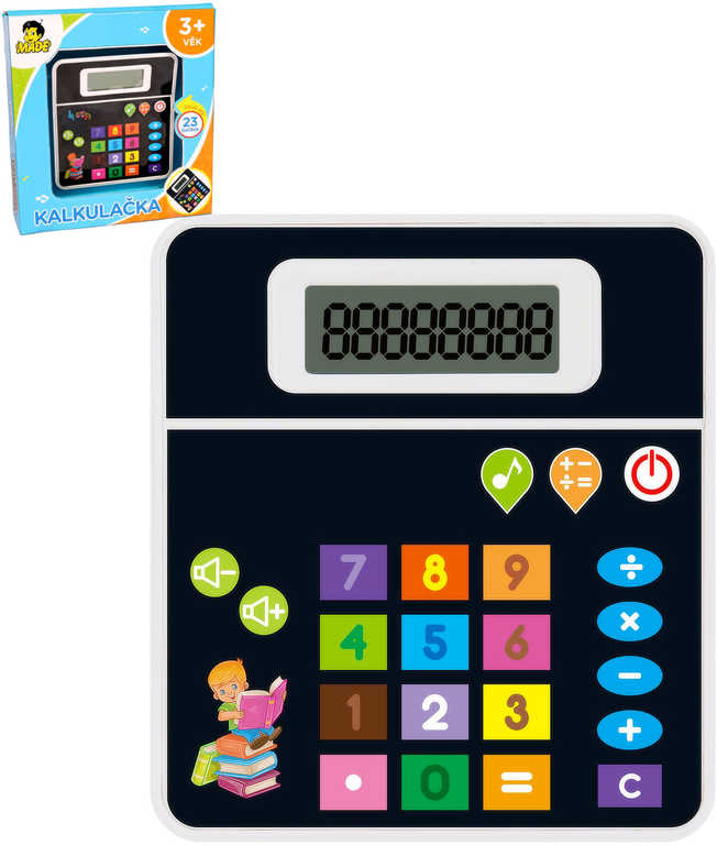 Kalkulačka dětská 23 tlačítek s melodiemi na baterie Zvuk plast