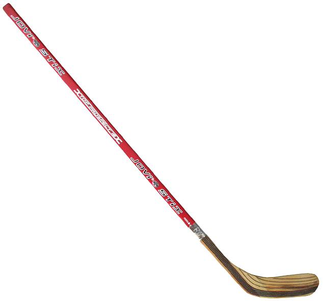ACRA Hokejka Jovi Stix 145cm s laminovanou čepelí Pravá červená