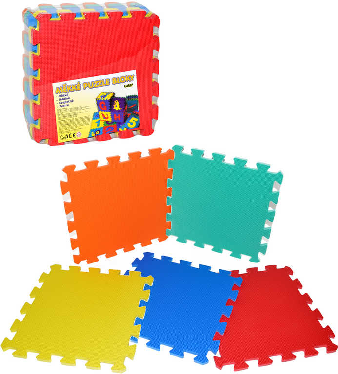 Měkké bloky barevné C 10ks pěnový koberec baby puzzle podložka na zem