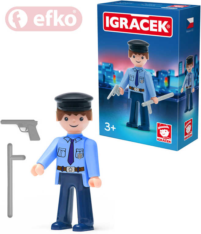 Fotografie EFKO IGRÁČEK Policista set s doplňky v krabičce STAVEBNICE EFKO A46:185203