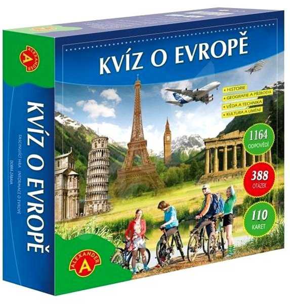 Fotografie Kvíz o Evropě společenská hra v krabici 25x25x7cm
