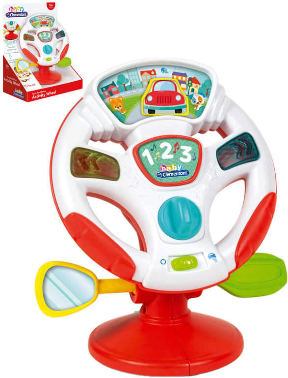 Fotografie CLEMENTONI Baby volant interaktivní s přísavkou na baterie LED Světlo Zvuk