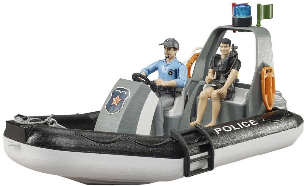 Fotografie BRUDER 62733 Policejní člun set se dvěma figurkami a doplňky