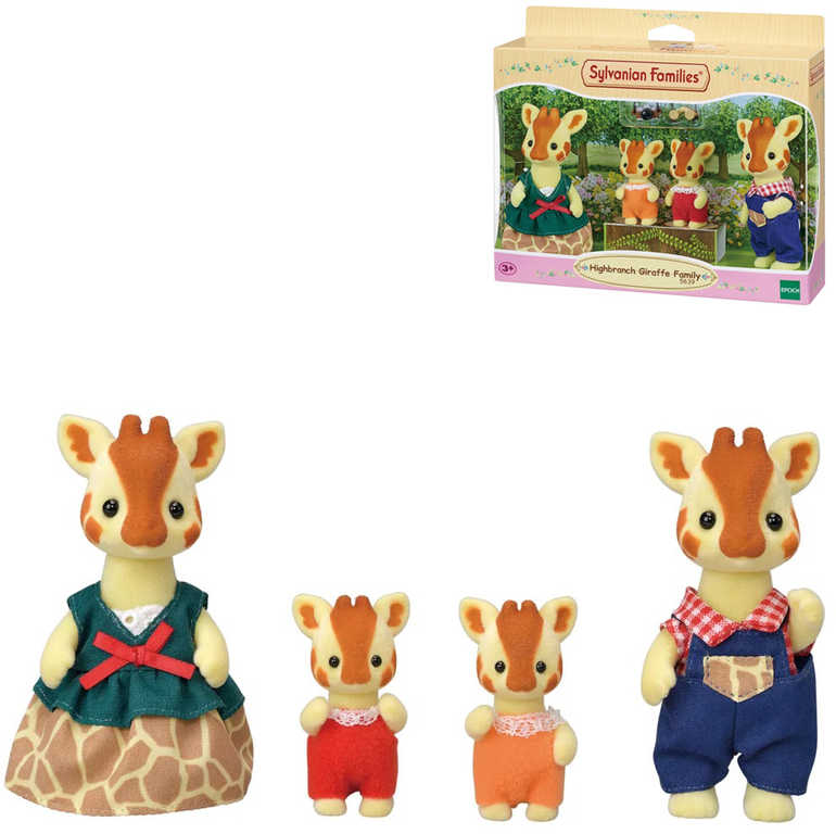 Sylvanian Families rodina žiraf set 4 figurky žirafí rodinka v krabici