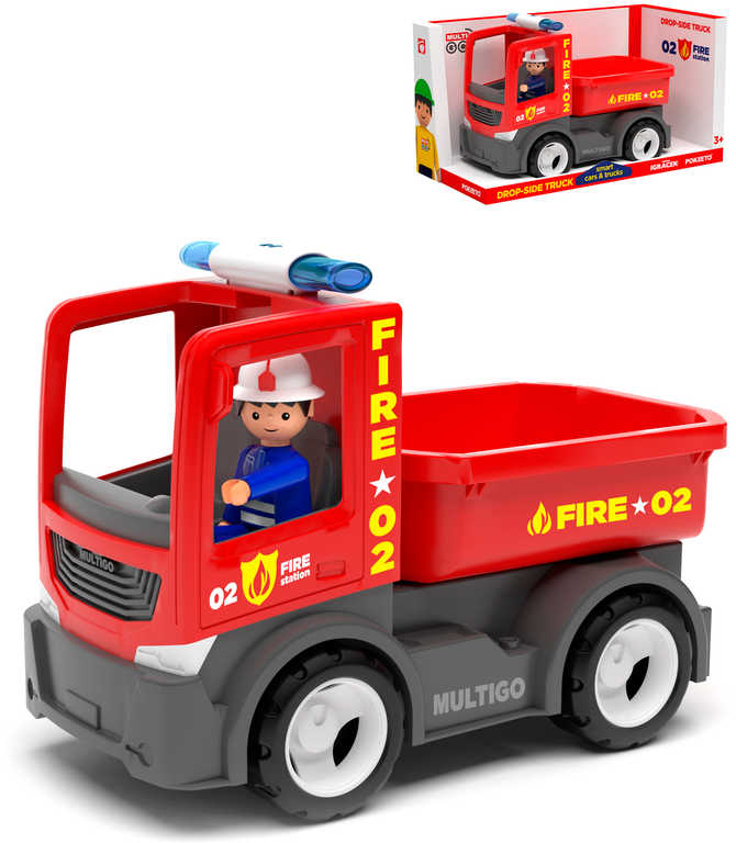 Fotografie EFKO IGRÁČEK MultiGO Fire valníček set auto hasičské s figurkou EFKO