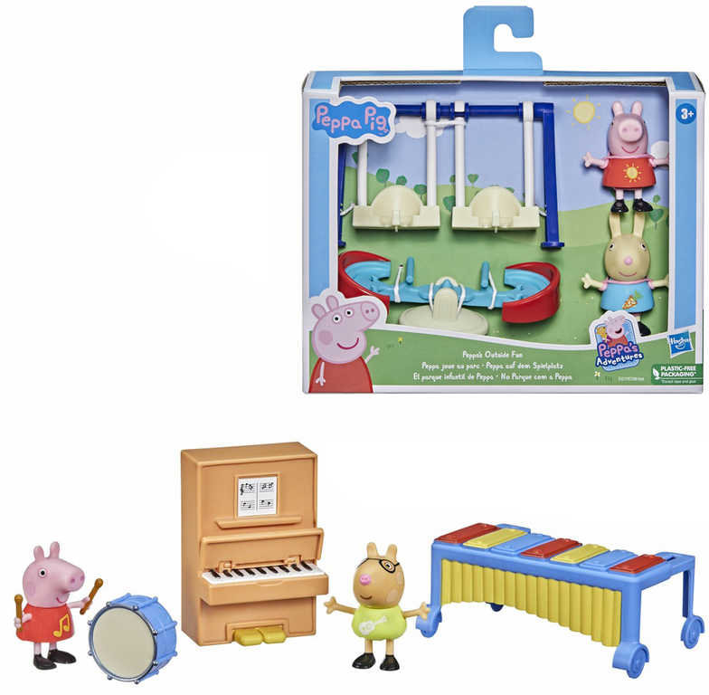 Fotografie HASBRO Prasátko Peppa Pig Peppiny zážitky herní set se 2 figurkami v krabici HASBRO