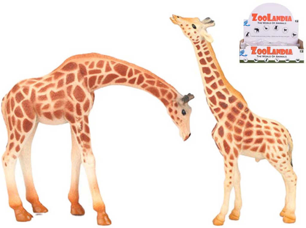 Fotografie Zvířata žirafa 13-18cm plastové figurky zvířátka 2 druhy