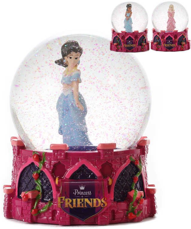 Fotografie Těžítko princezna koule 7cm dekorace sněžítko 3 druhy