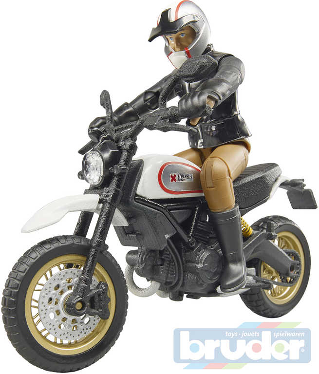 BRUDER 63051 Set motocykl Ducati Desert Racer s figurkou řidiče plast