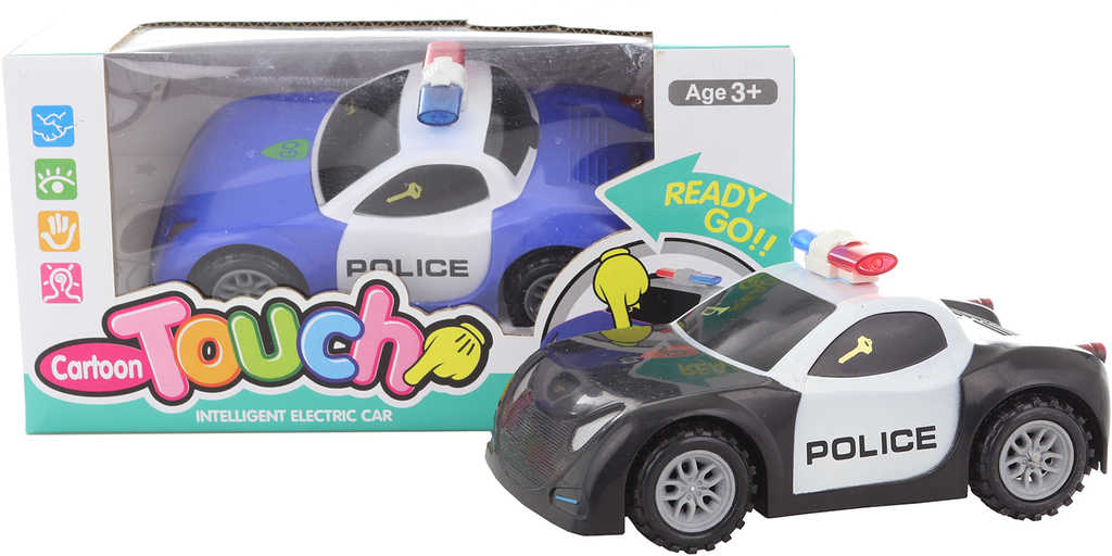 Fotografie Auto policie plastové jezdí na baterie Zvuk 2 barvy v krabici