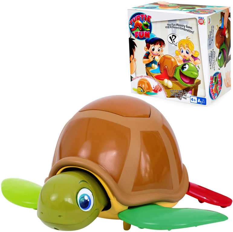 Fotografie Hra Turtle Fun želva zábavná plastová 22cm s vajíčky 22cm na baterie Zvuk