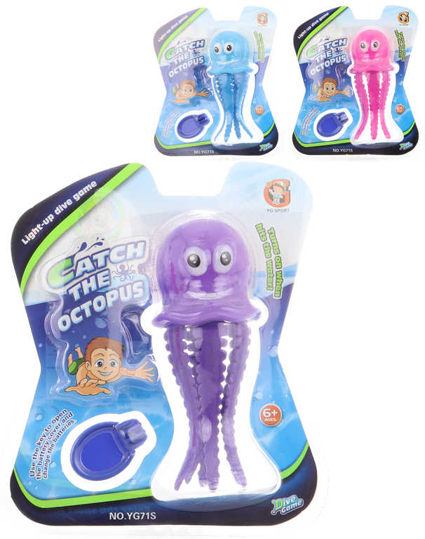 Chobotnice na potápění do vody na baterie Světlo 3 barvy