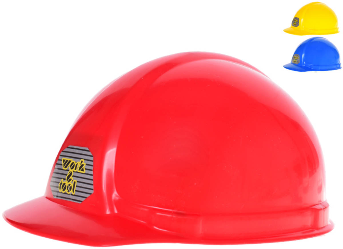 Fotografie Přilba stavební dětská helma plastová na hlavu 3 barvy