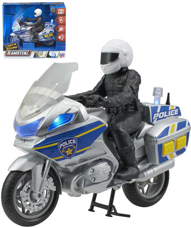 Fotografie Teamsterz policejní set motocykl s figurkou policisty na baterie Světlo Zvuk