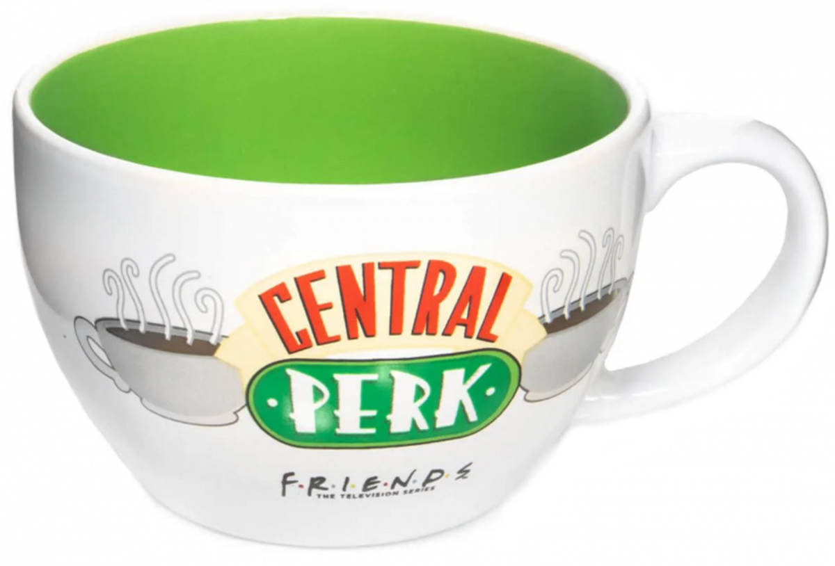 Hrnek na capuccino bílý Přátelé (Friends) s logem Central Perk 325ml