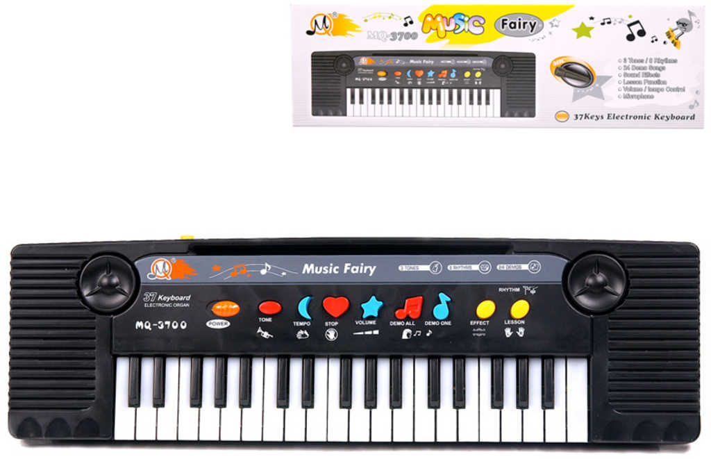 Fotografie Klávesy elektronický dětský keyboard 37 kláves pianko s mikrofonem