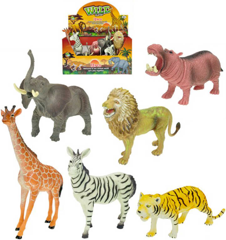 Fotografie Zvířátka safari 15-20cm plastová figurka 6 druhů