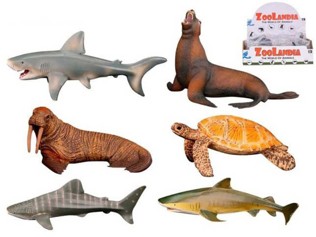Fotografie Zvířata mořská 9-15cm plastové figurky zvířátka 6 druhů