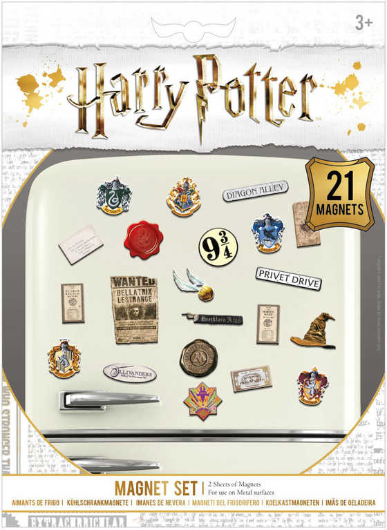 Fotografie Magnetky Harry Potter set 21ks na kov