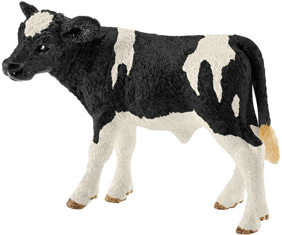 Fotografie SCHLEICH Holšteinské tele 8cm figurka kráva ručně malovaná plast