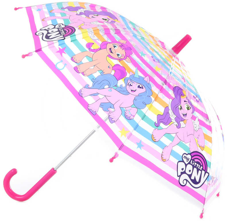 Fotografie Deštník dětský My Little Pony transparentní manuální 60x65cm
