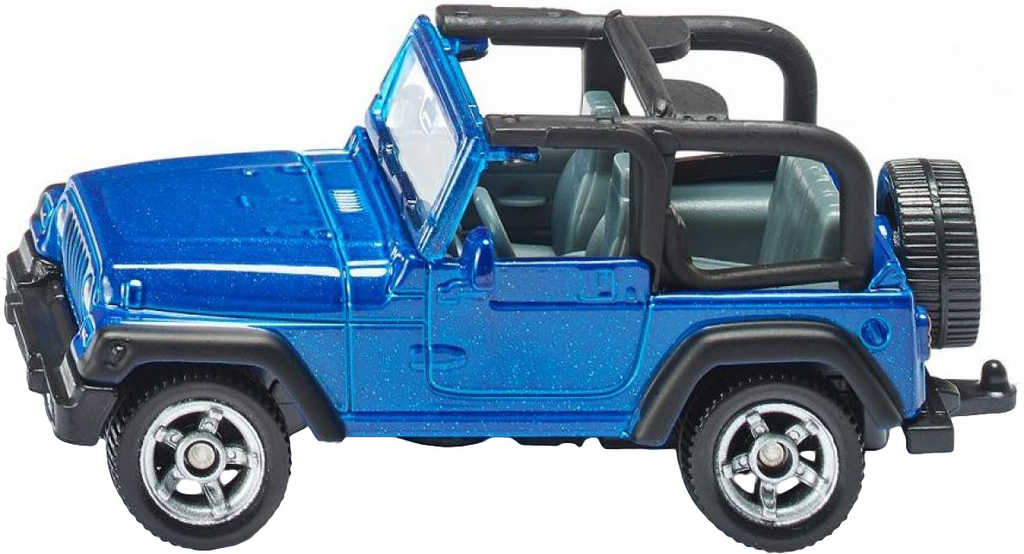 Fotografie SIKU Auto Jeep Wrangler modrý model 7cm kovový