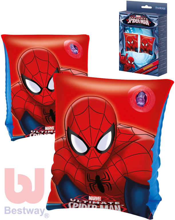 Fotografie BESTWAY Dětské nafukovací rukávky 23x15cm Spiderman 1 pár do vody 98001