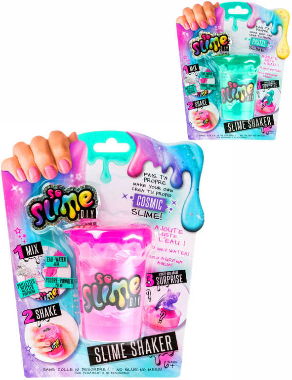 EP line Slime výroba slizu pro holky kreativní set shaker s glitry a zvířátkem 6 druhů