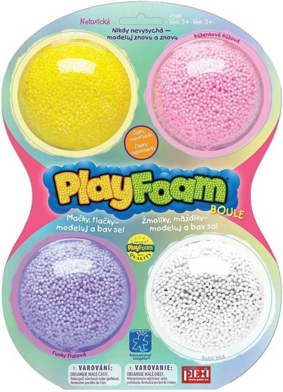 PlayFoam pěnová kuličková modelína boule set 4 barvy holčičí I.