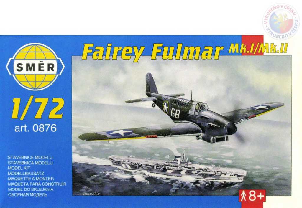 Fotografie Model Fairey Fulmar MK.I/MK.II 17x19,6cm v krabici 25x14,5x4,5cm