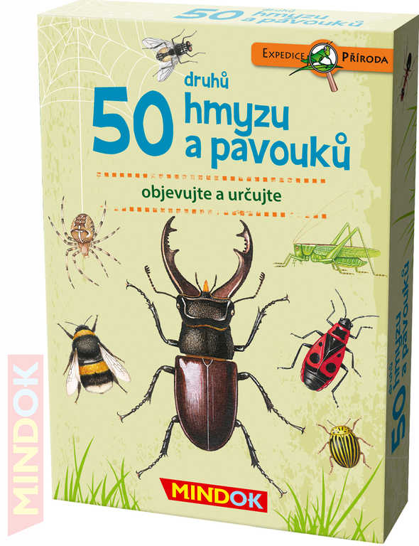 Fotografie MINDOK HRA kvízová Expedice Příroda: 50 druhů hmyzu a pavouků naučná MINDOK